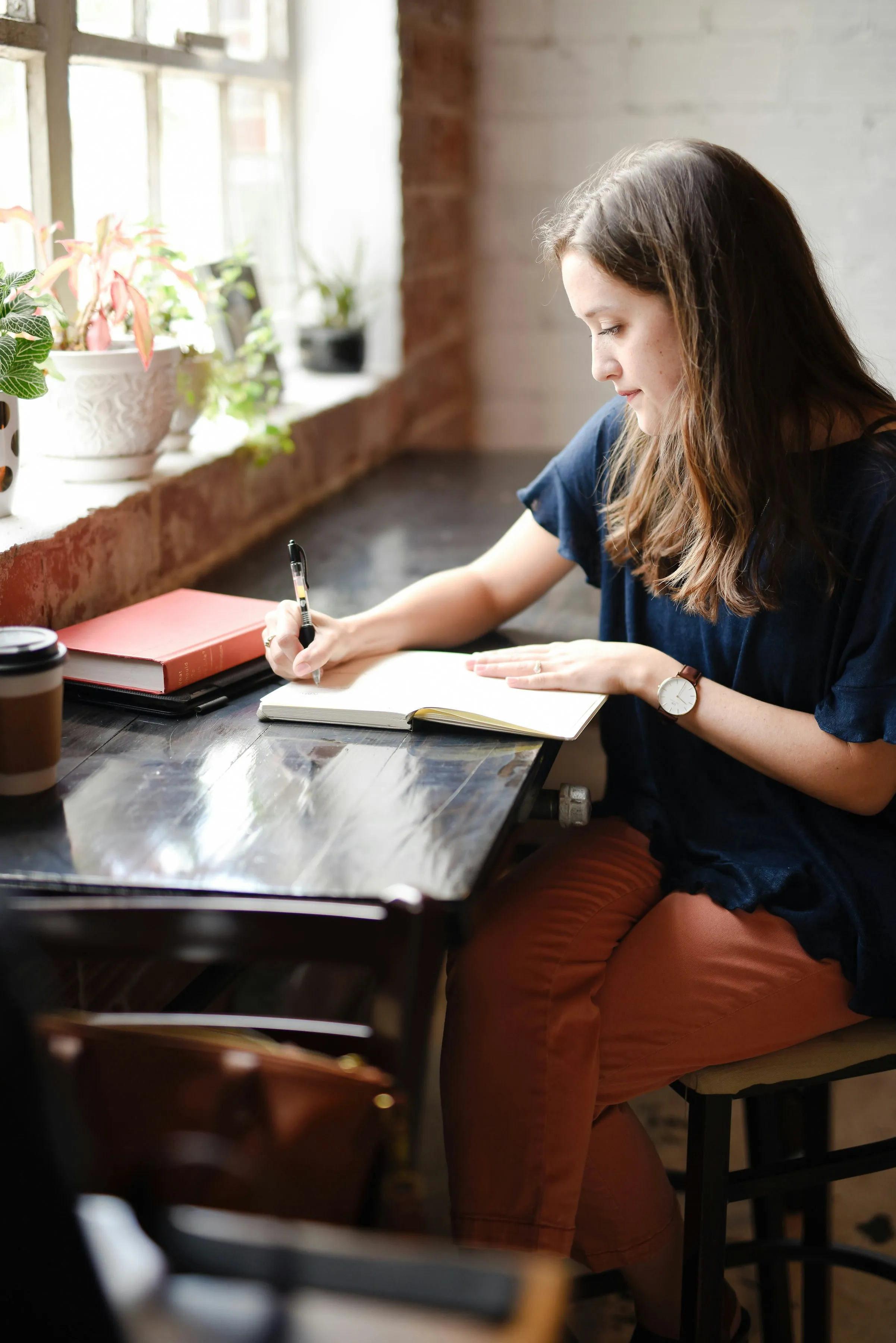 Girl studying